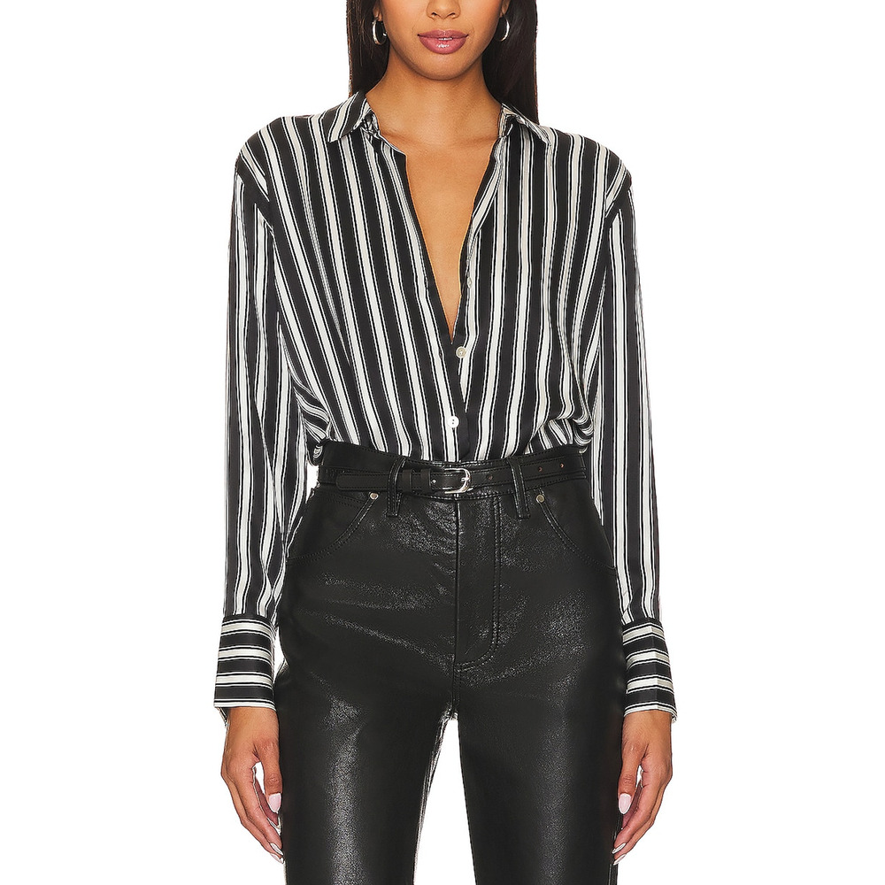 Rails 'Dorian' Black Silk Top Size S
